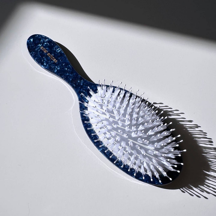 Hand-Painted Evil Eye Acetate 2-1 Daily Hair Brush