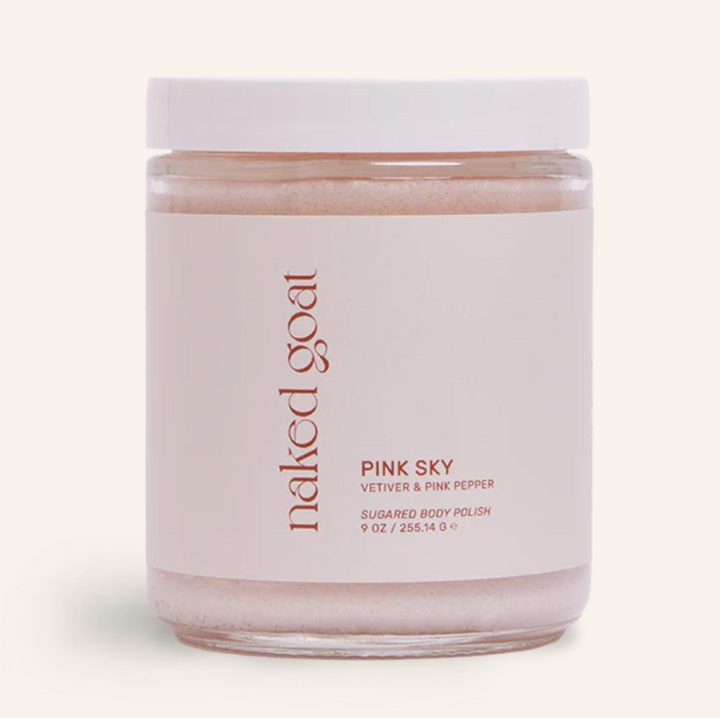 Naked Goat Pink Sky Sugared Body Polish (Vetiver + Pink Pepper)