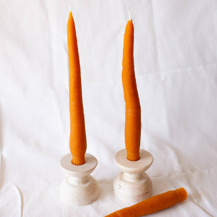 Carrot Taper Candle (Set of 2)