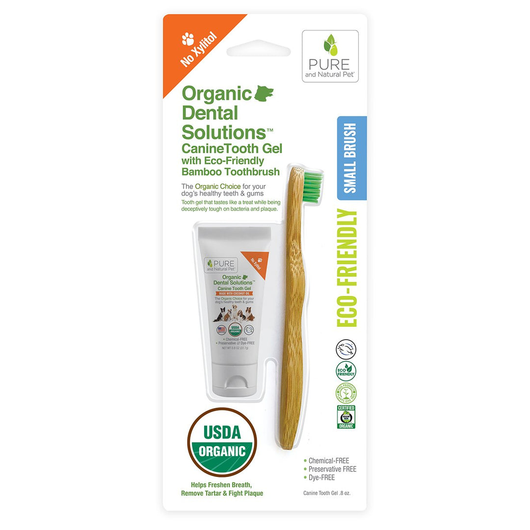 Organic Canine Tooth Gel + Eco Friendly Toothbrush