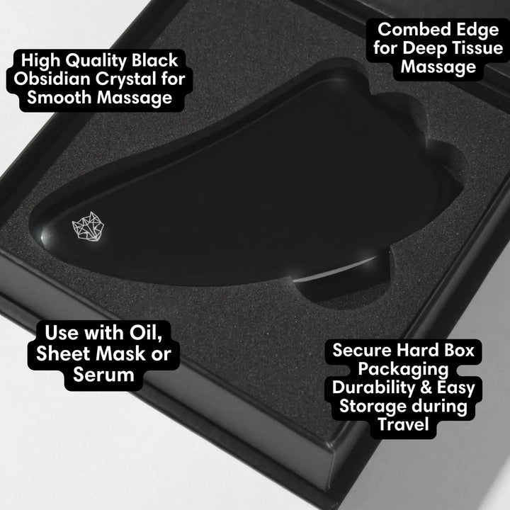 Snow Fox Black Obsidian Gua Sha