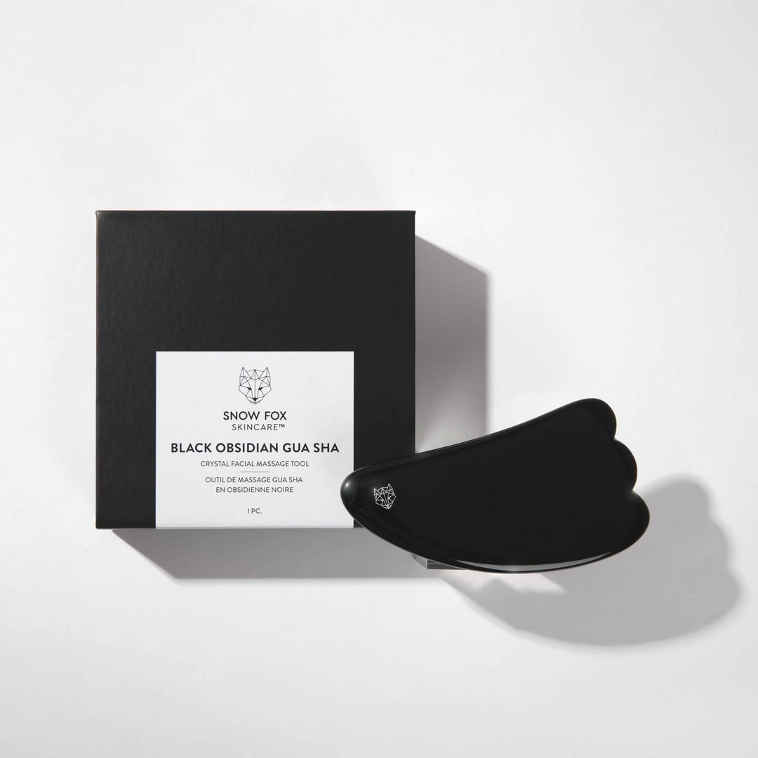 Snow Fox Black Obsidian Gua Sha