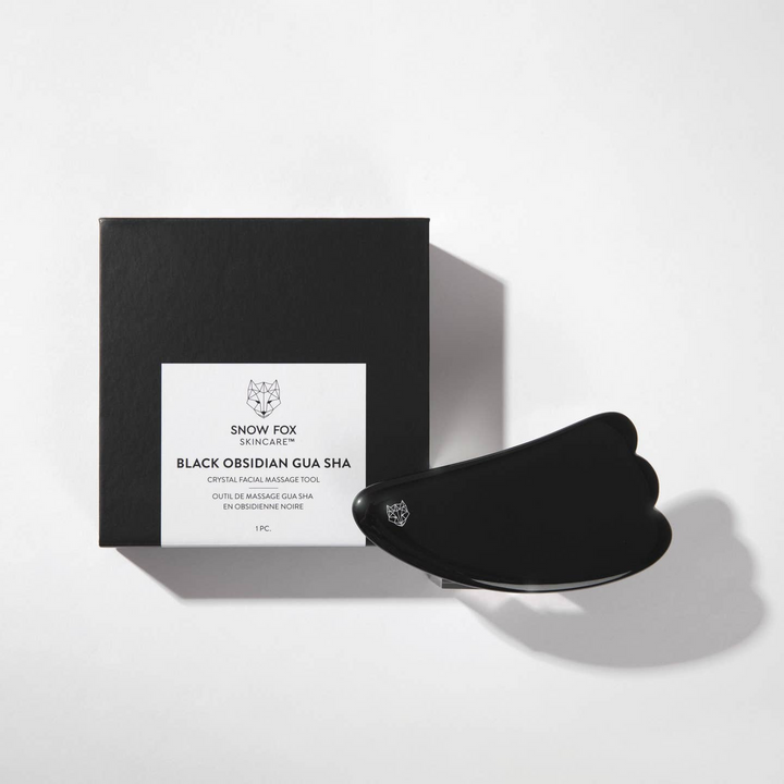 Snow Fox Black Obsidian Gua Sha