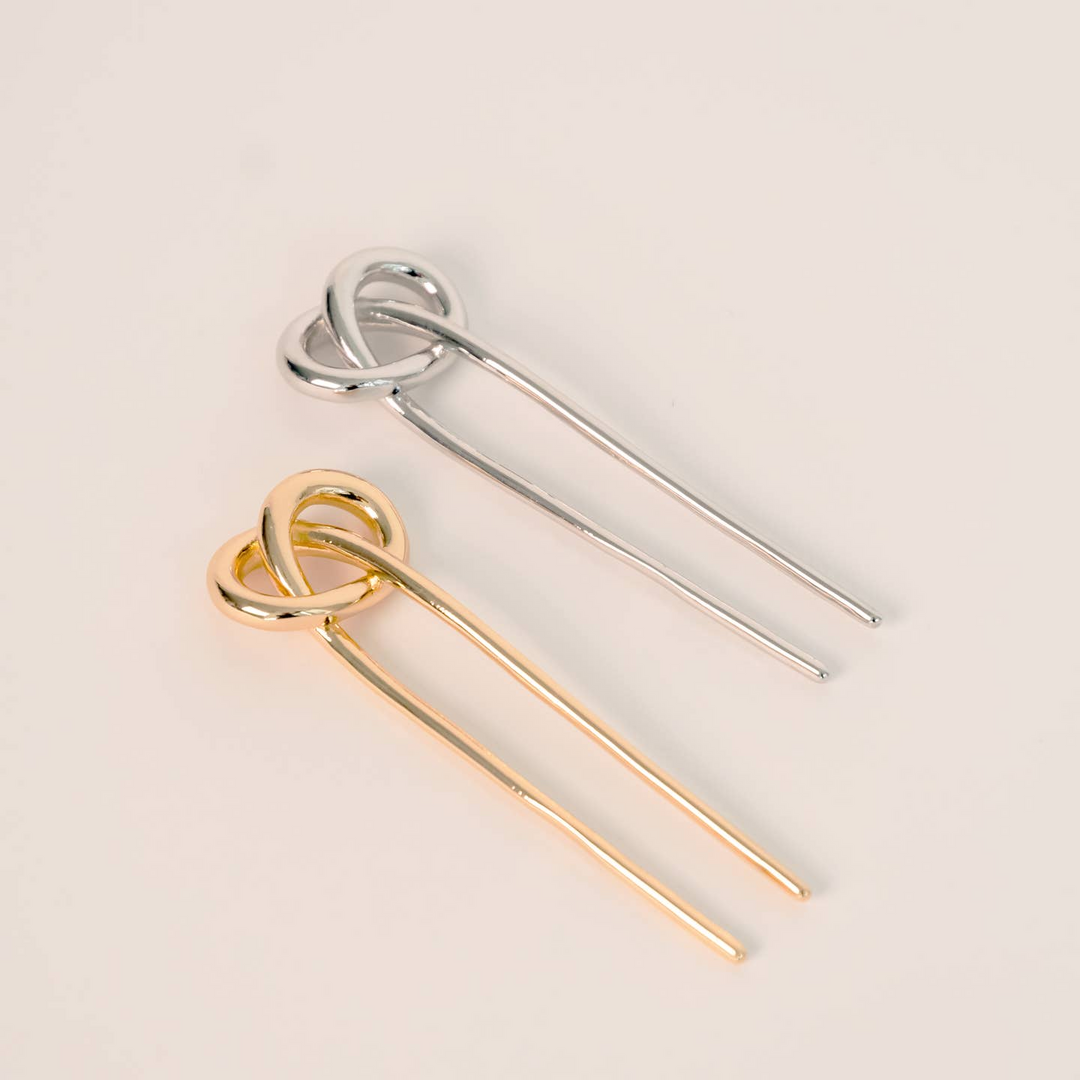 Knot Shaped Metal Chignon Pin