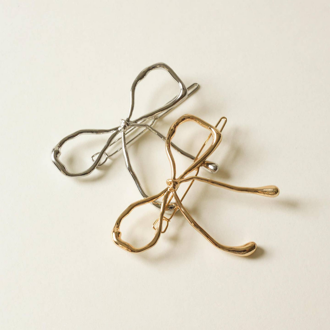 Metal Bow Barrette Hair Clip