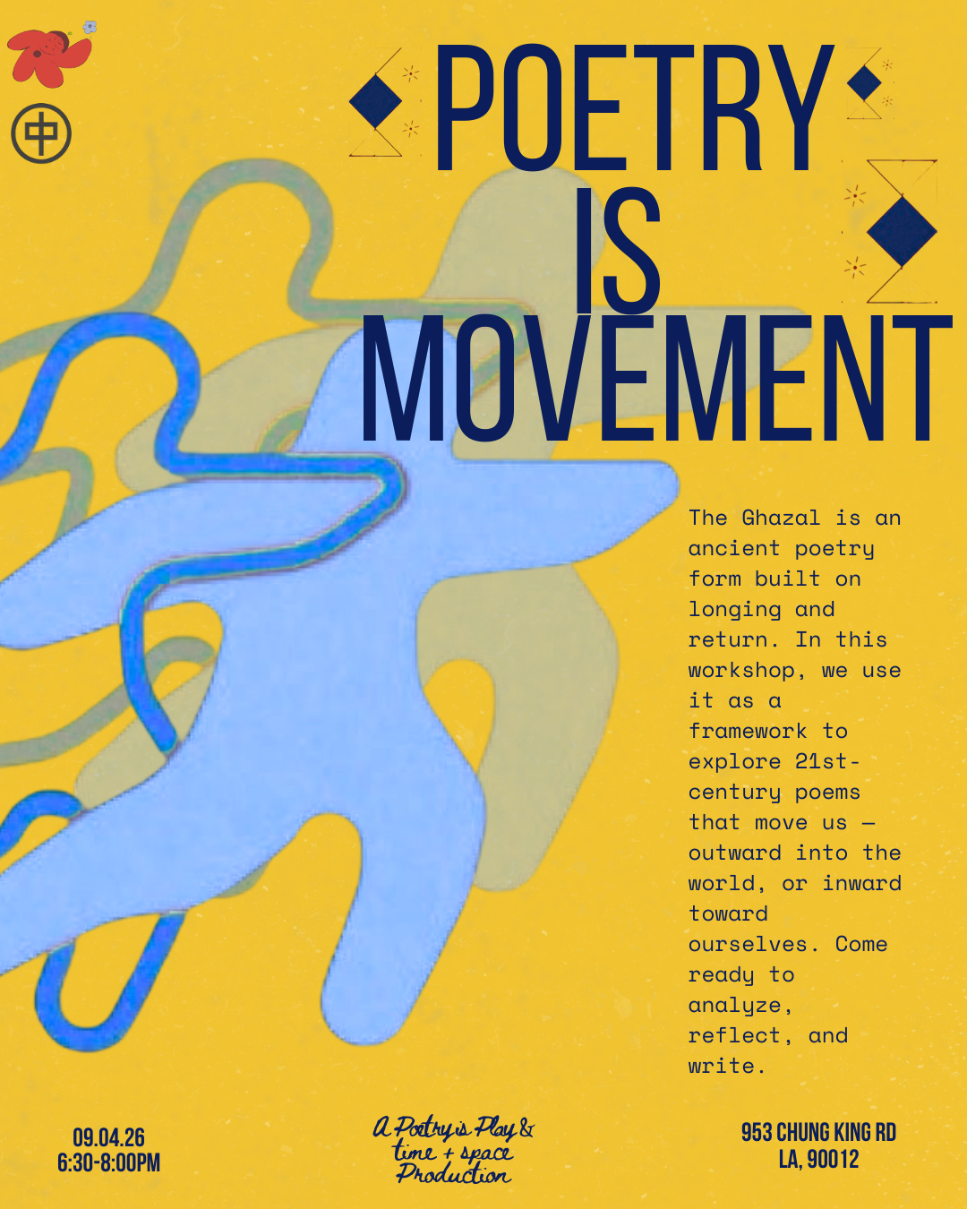 PIP PRESENTS X MOVEMENT THROUGH POETRY  In collaboration with time + space