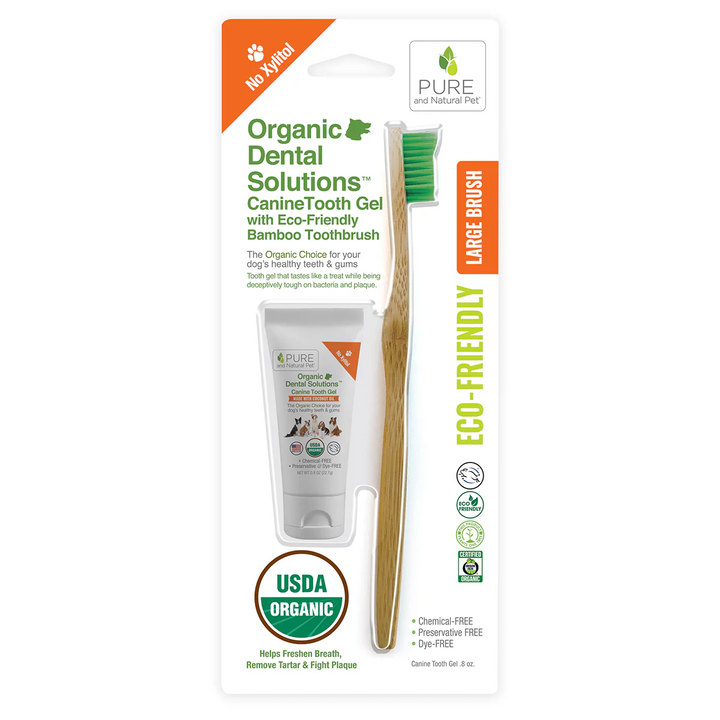 Organic Canine Tooth Gel + Eco Friendly Toothbrush