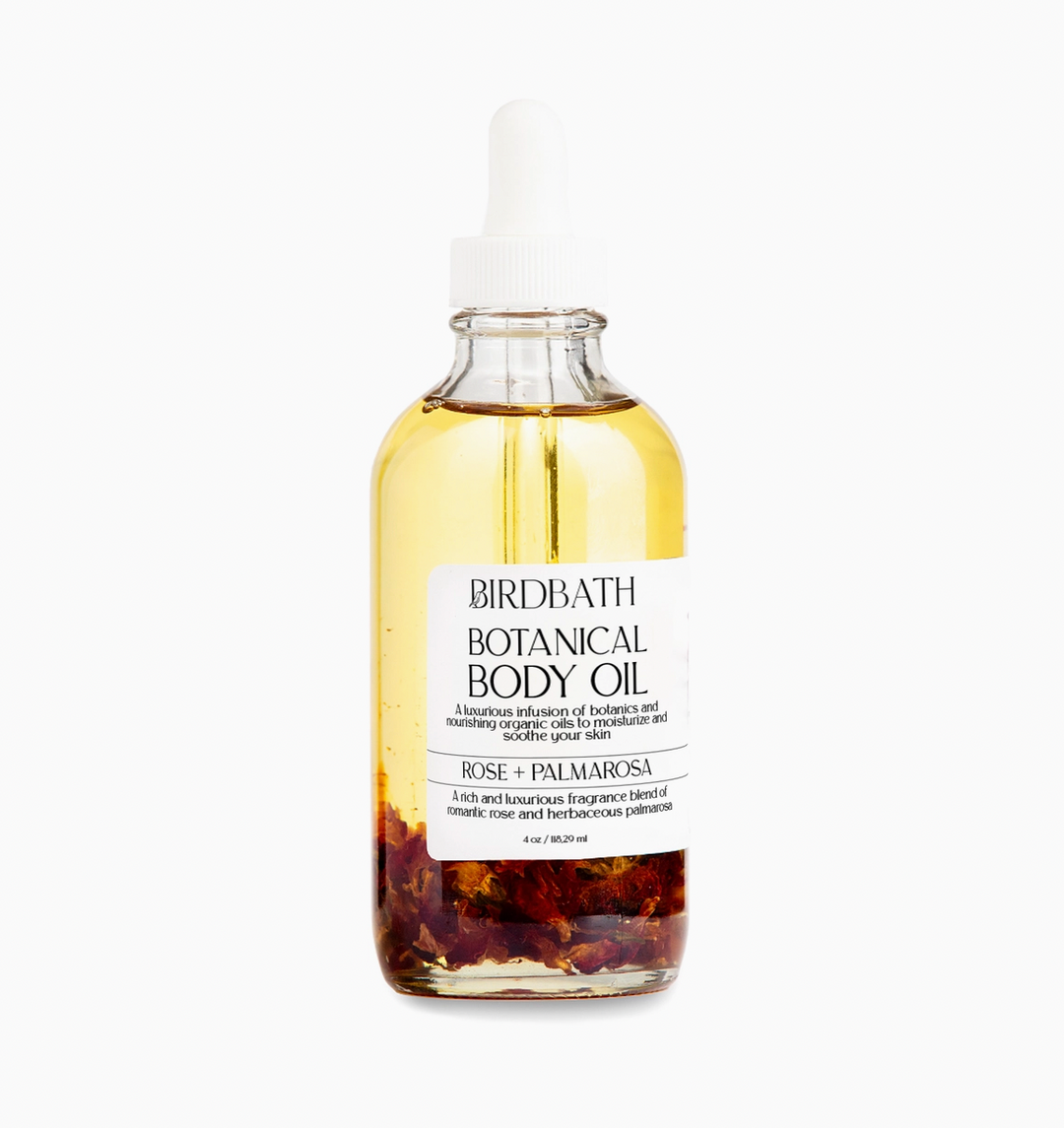 Birdbath Botanical Body Oil Rose + Palmarosa