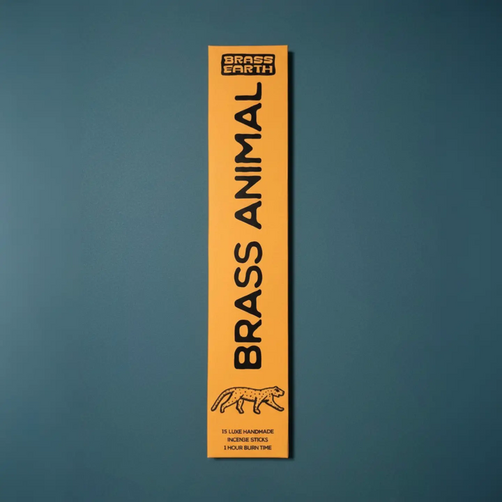 Brass Animal incense stick packaging on a blue background

A truly unique scent experience. 15 lovingly handmade incense by The Brass Hand/Brass Earth team, with a 1+ hour burn time, lingering fragrance, and addictive aromas.

Available at Luca Essentials in Los Angeles. 