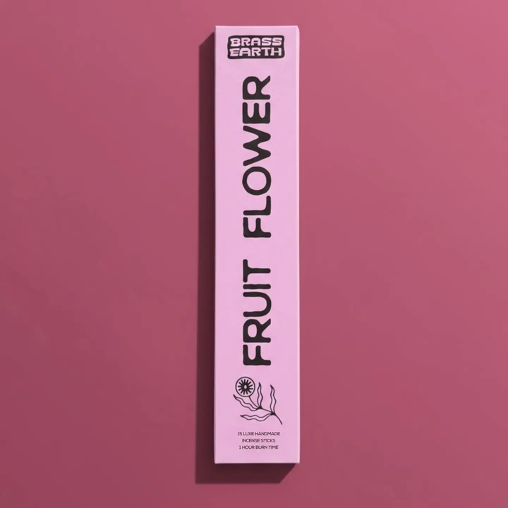 Pink box labeled 'Fruit Flower' on a red background

A truly unique scent experience. 15 lovingly handmade incense by The Brass Hand/Brass Earth team, with a 1+ hour burn time, lingering fragrance, and addictive aromas.

Available at Luca Essentials in Los Angeles. 