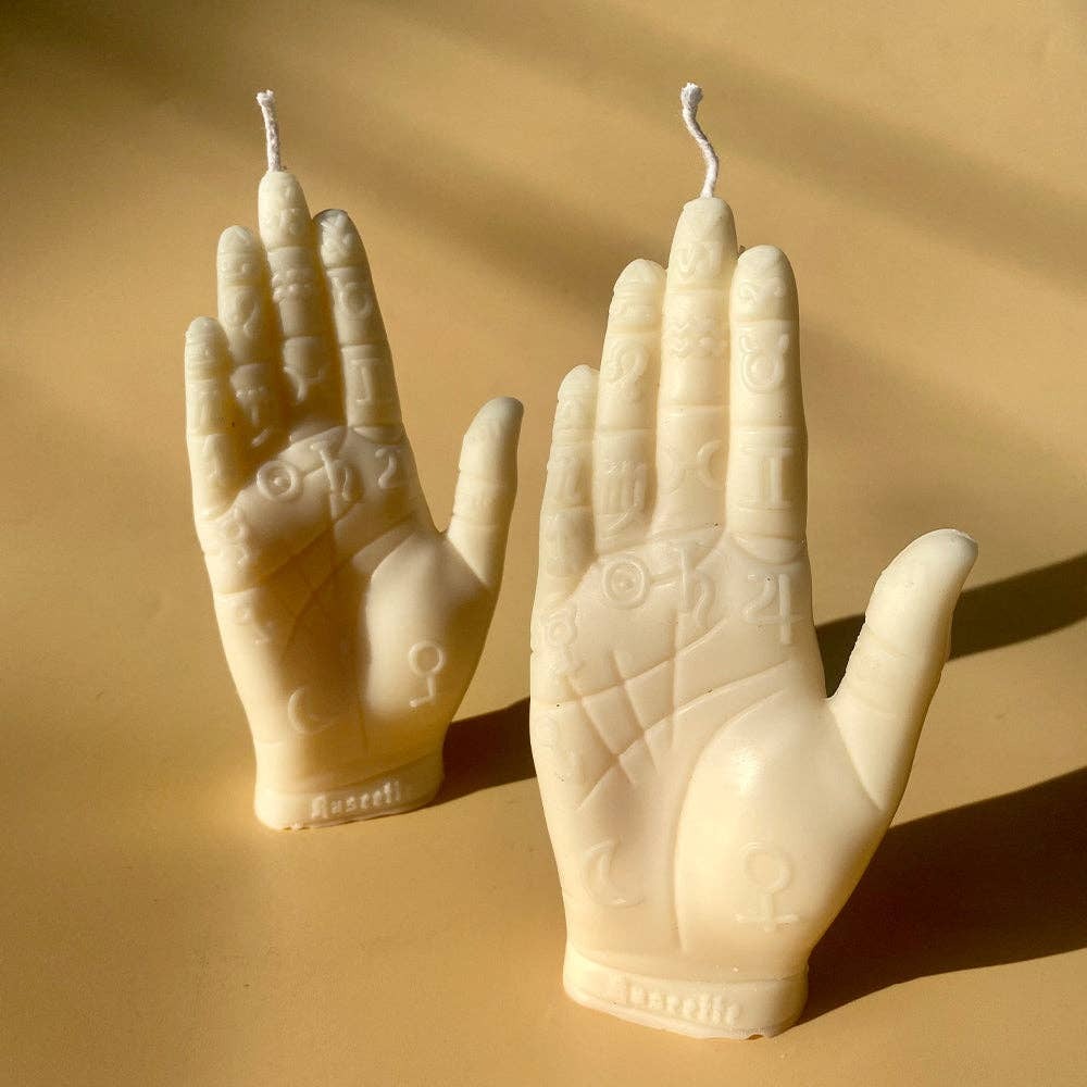 palmistry hand candle