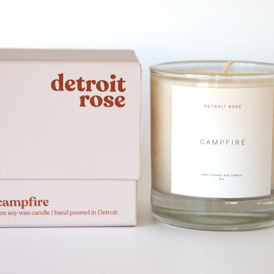 Detroit Rose Campfire candle and packaging on a white background

Detroit Rose Candles are hand poured using additive-free soy wax, lead-free cotton wicks, and premium phthalate free fragrance oils.

Available at Luca Essentials in Los Angeles. 