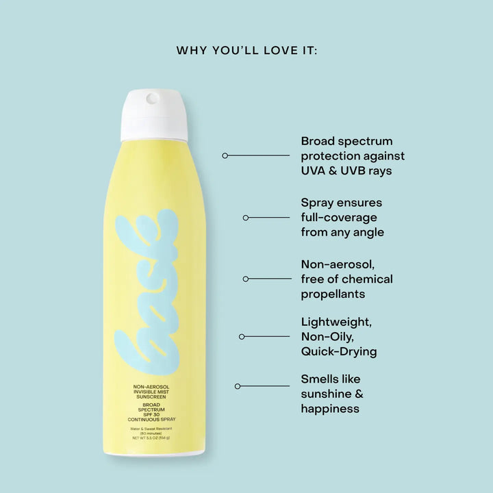 Bask Non Aerosol Mist Sunscreen SPF 30