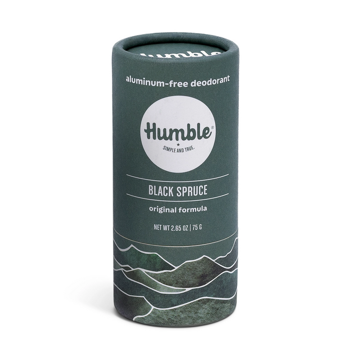 Humble deodorant container with 'Black Spruce' flavor on a white background

Humble Brands Deodorant is formulated to absorb and neutralize body odor and has no aluminum, alcohol, dyes, parabens, sulfates or artificial fragrance.

Available at Luca Essentials in Los Angeles. 