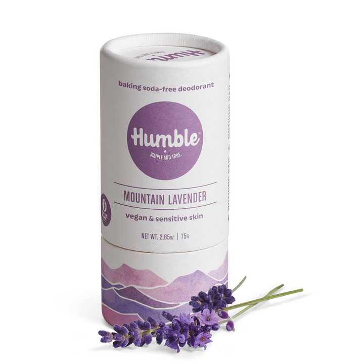 Humble baking soda-free deodorant stick with mountain lavender flavor on a white background

Humble Brands Deodorant is formulated to absorb and neutralize body odor and has no aluminum, alcohol, dyes, parabens, sulfates or artificial fragrance.

Available at Luca Essentials in Los Angeles. 