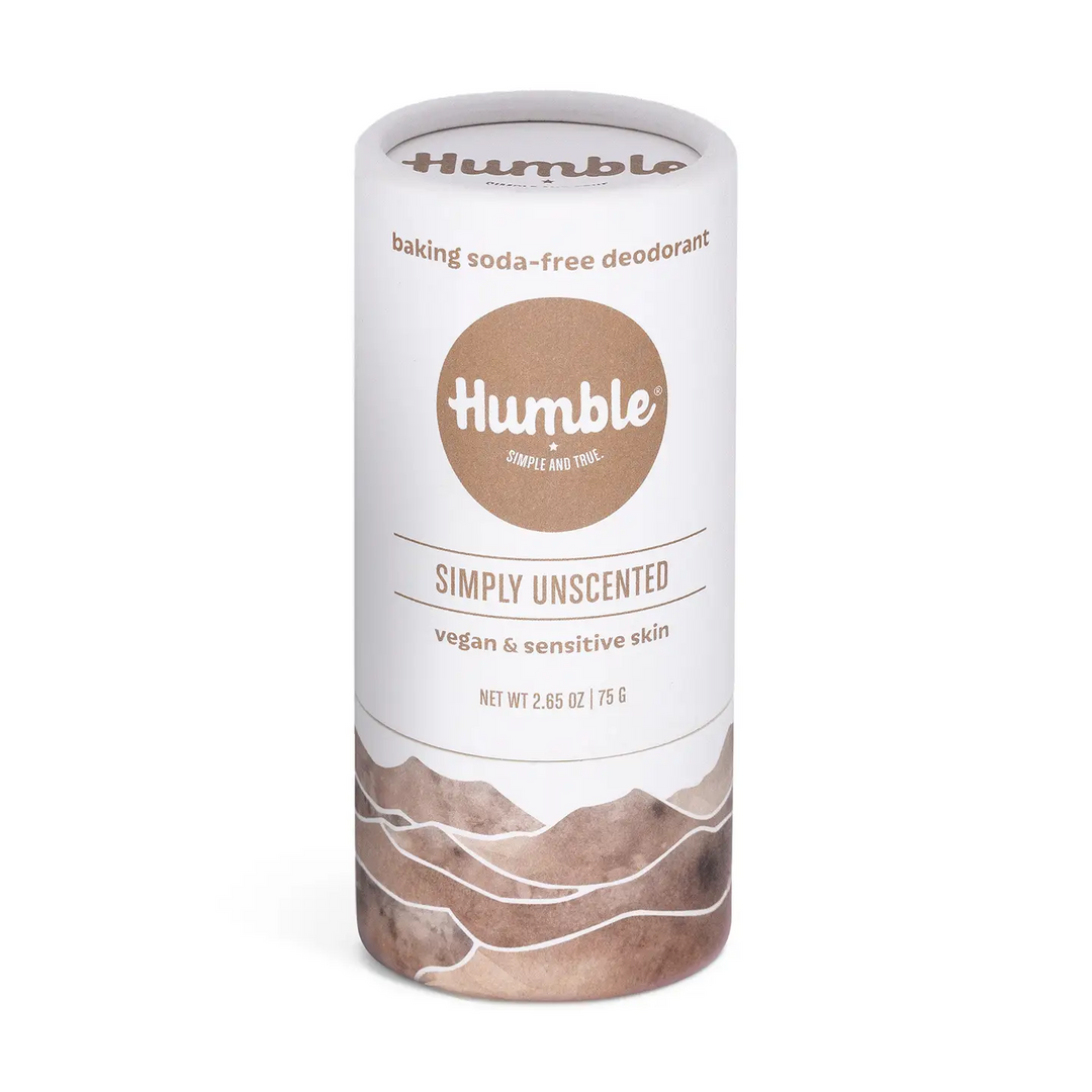Humble baking soda-free deodorant canister on a white background

Humble Brands Deodorant is formulated to absorb and neutralize body odor and has no aluminum, alcohol, dyes, parabens, sulfates or artificial fragrance.

Available at Luca Essentials in Los Angeles. 