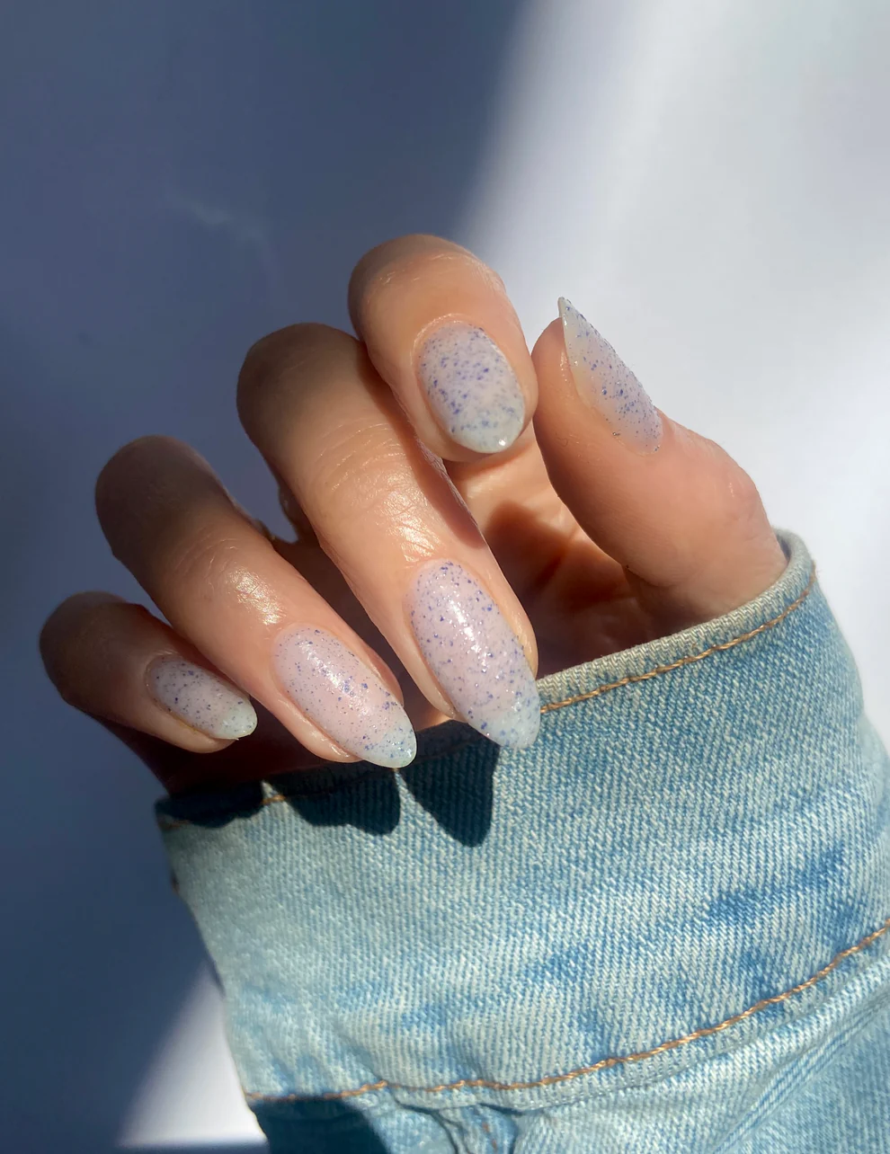 Death Valley Nails - Mother of Pearl + Bluestone (Dust to Dust)
