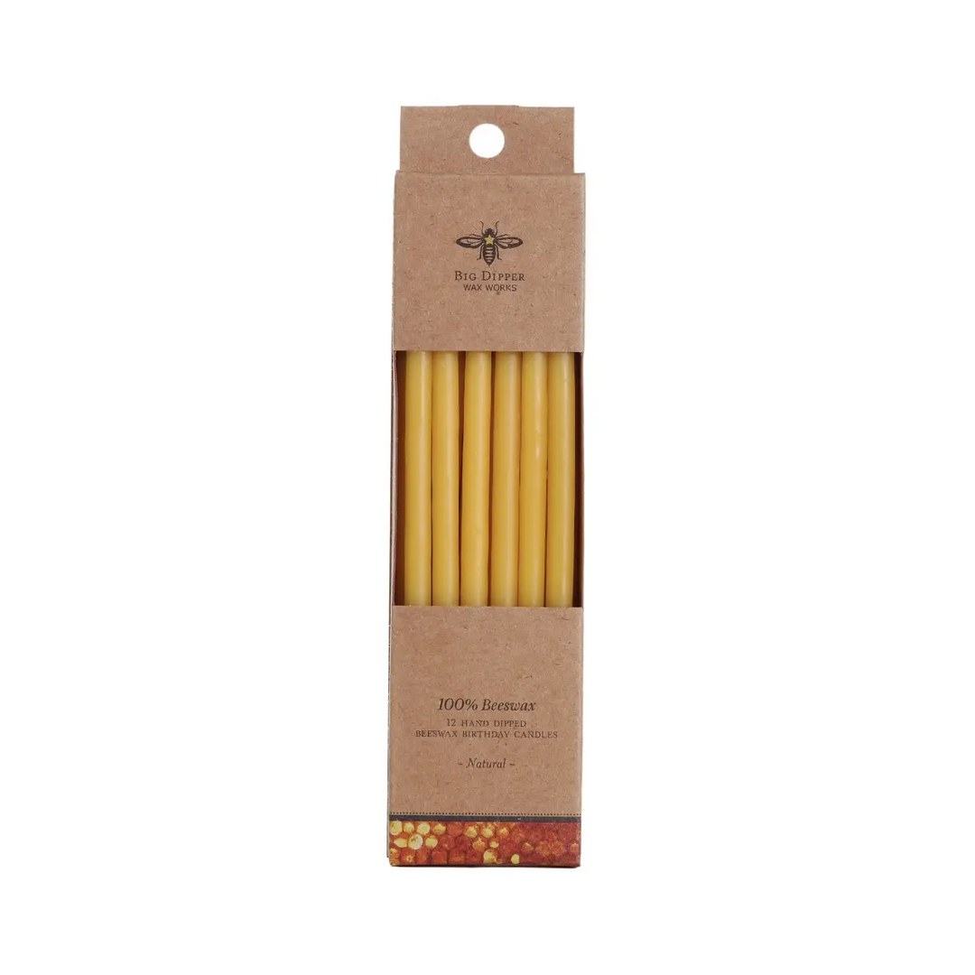 Big Dipper Beeswax Birthday Candles (Pack of 12)